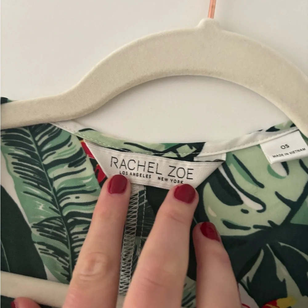 Tropical Leaf Print open cardigan / robe - Picture 2 of 5